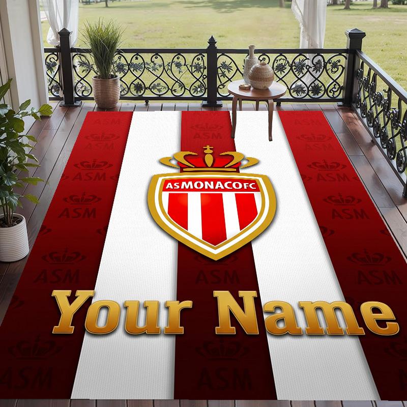 Custom Text Printed Rug Monaco FC Non Slip Floor Carpet For Home Room Decor