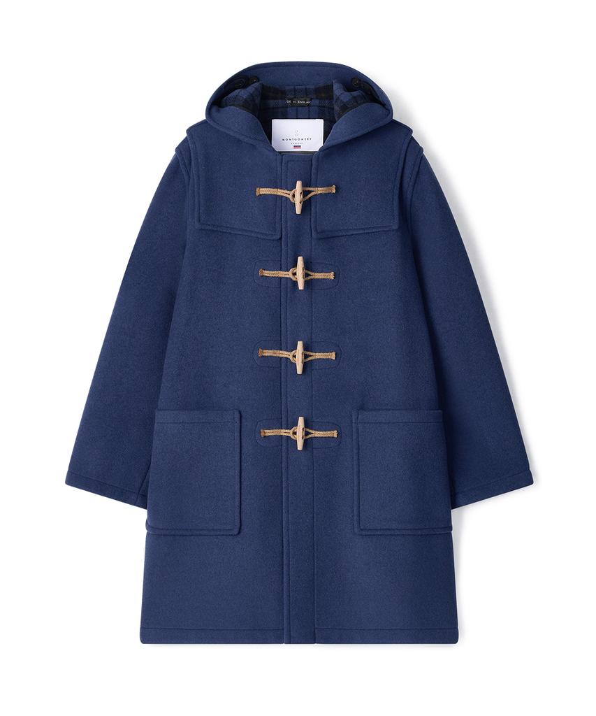 Montgomery Classic Fit Duffle Coat With Wooden - Royal Blue
