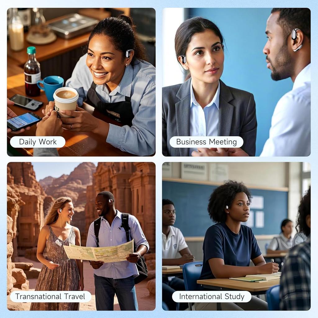 Наушники-переводчики Ai Наушники с 148 языками Smart Wrieless Bluetooth 5.4 Наушники-переводчики Audifonos Traductores Inglés Español Translator Device