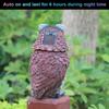 Solar Powered Owl Animal Statue Resin Owl Figurine Light IP65 Waterproof Cute Owl Night Light for Outside Patio Yard Lawn Decor
