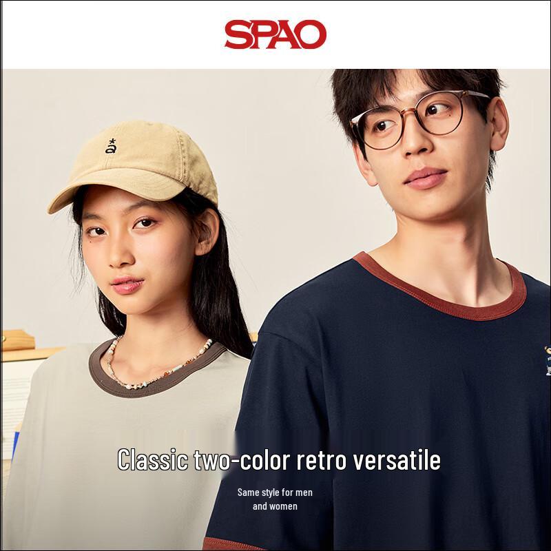 Мужская летняя повседневная хлопковая футболка SPAO