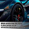 4 Pcs Cute Duck Tire Valve Stem Cap, Decorative Tires Valves Caps, Glow in The Dark Tire Valve Caps, Wheel Accessories, Universal for Cars,