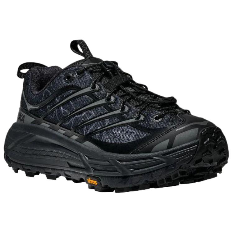 HOKA One One Mafate Three 2 Wordmark Comfortable Versatile Trail Running Shoes Unisex Running Shoes Black 1175490-BCKT