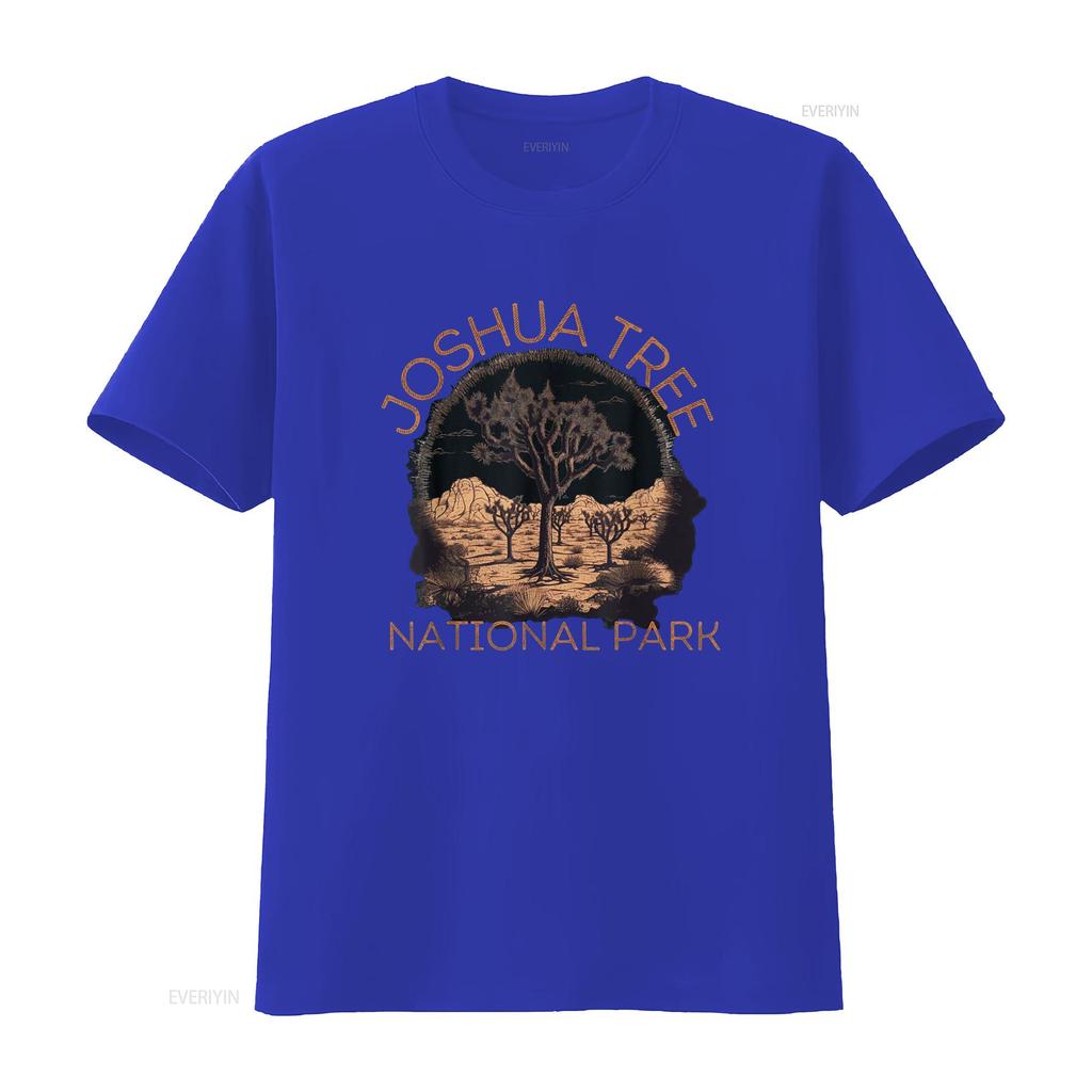 Joshua Tree National Park Landscape T Shirt vintage Washed Soft Casual Breathable Slightly designer clothes Stretched homme