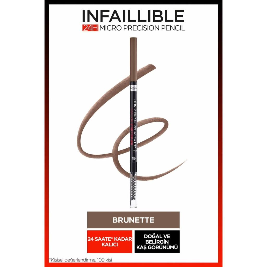 L’Oréal Paris Infallible Brows Карандаш для бровей с микро-наконечником, стойкость до 24 часов - 3.0 Брюнет