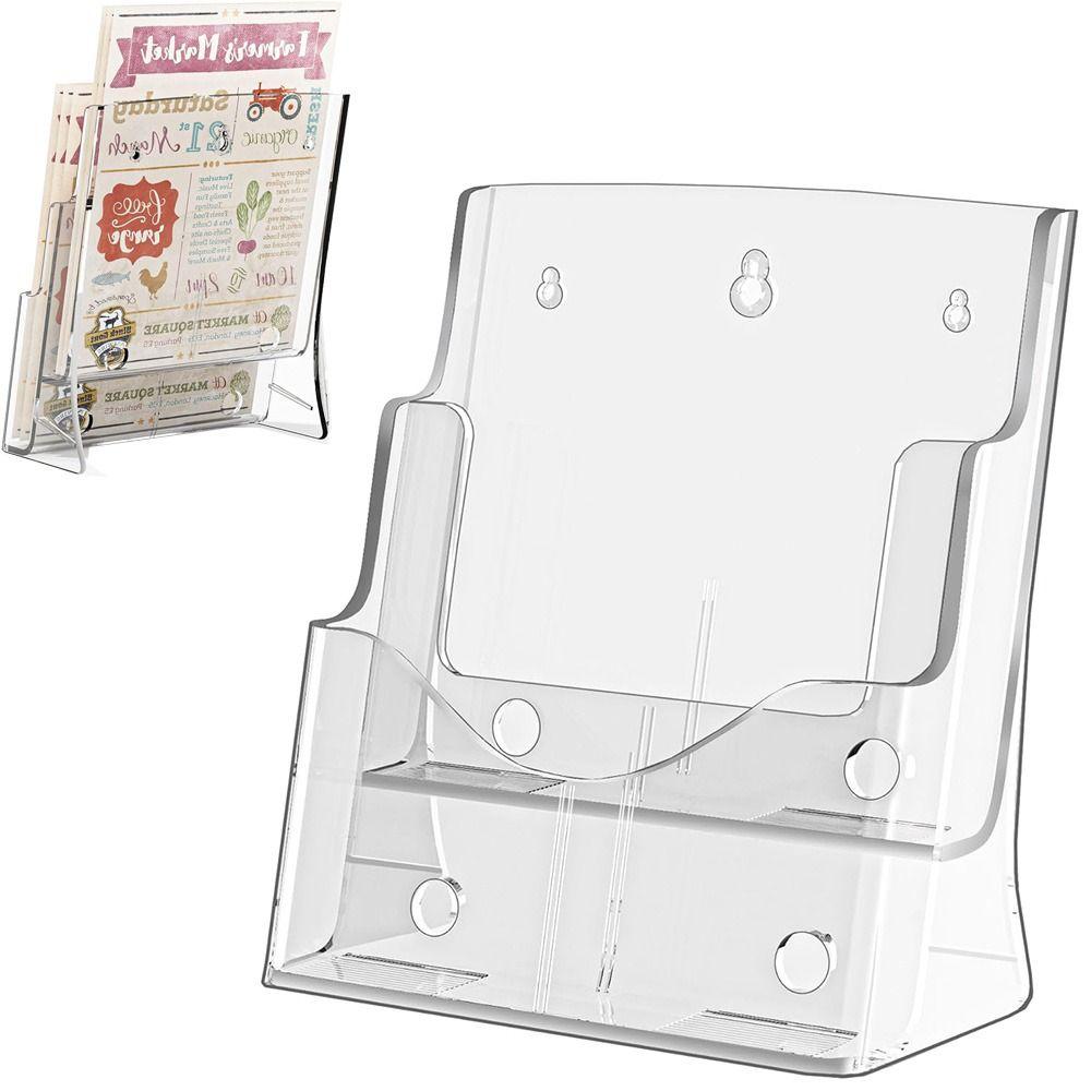 2/3/4 Layers Brochure Holder Wall Mount Desktop Document Rack  Restaurant
