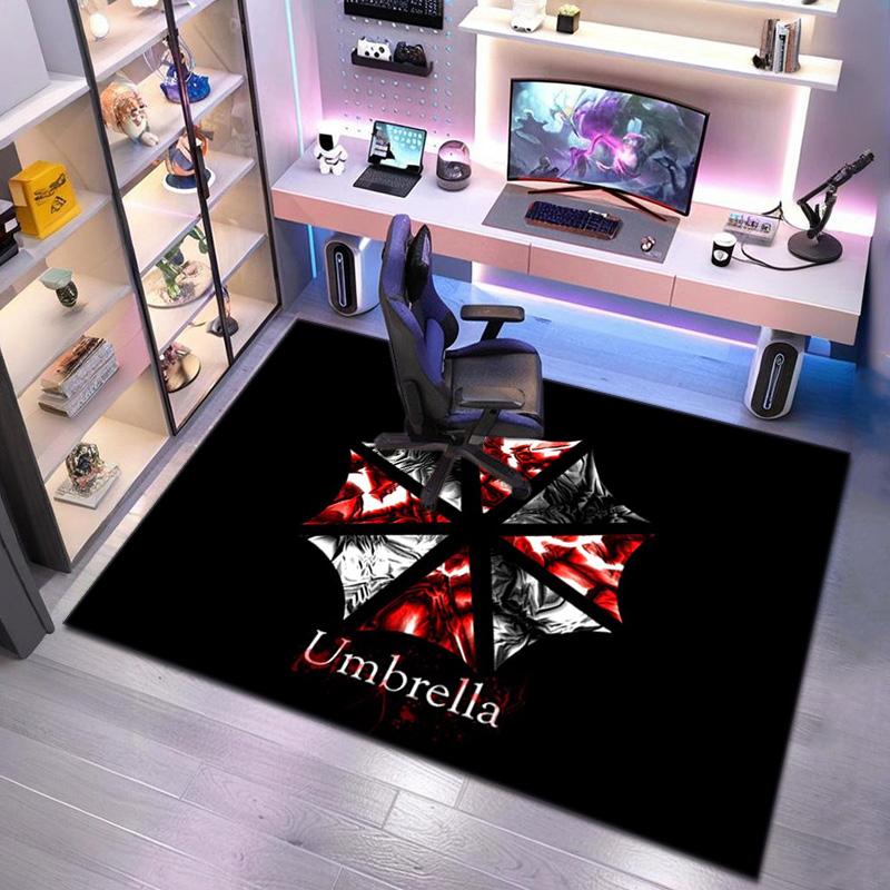 Sci-Fi game Resident Evil, Umbrella Corporation, soft carpet, home living room, office chair pad, door mat, door mat carpet U7