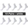 10Pairs/lot Men Bamboo Fiber Socks Casual Black White Business Anti-Bacterial Breatheable Male Sock High Quality Size 38-45