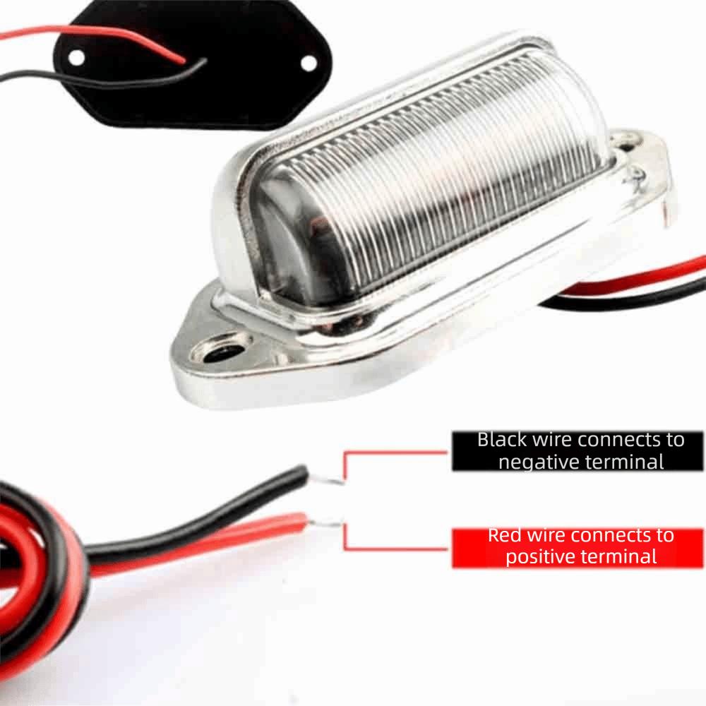 2Pcs 12V-24V LED License Plate Light Waterproof Side Lamp Step Bulbs Tail Lamp  Van Installation