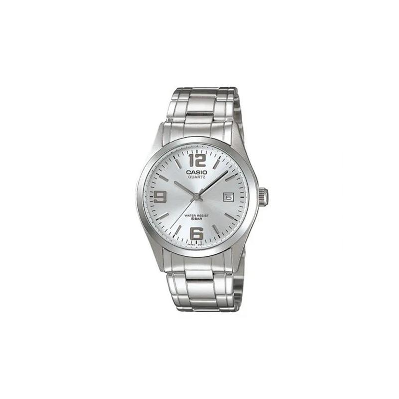 Casio Серия STANDARD простой бизнес-часы с отображением даты кварцевый механизм стальной ремешок японские и корейские часы мужские часы серебристые MTP-1181A-7AJF