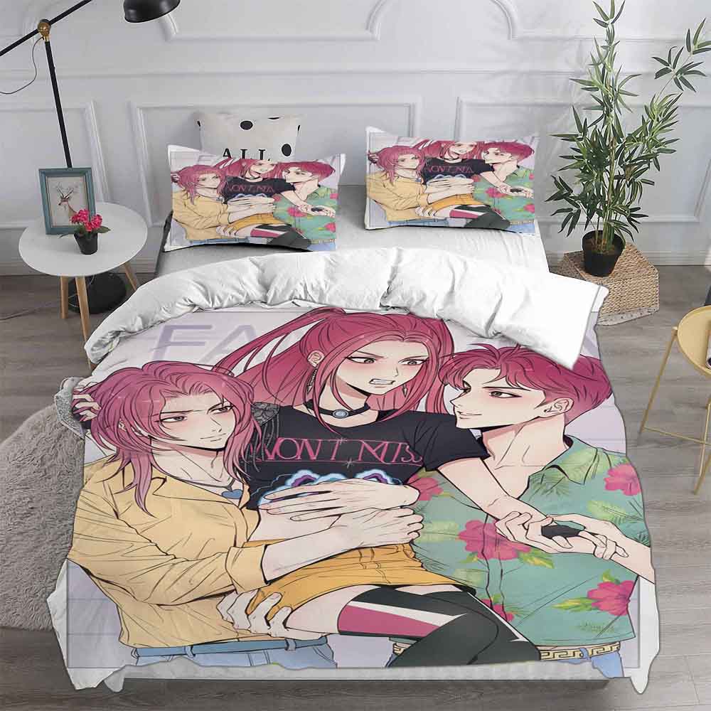 K-pop Охотники на демонов Руми Мира Зои Постельные наборы Одеяло Стеганое покрывало Покрывало Пододеяльник Наволочка Наборы из 2-3 предметов Детский Взрослый размер