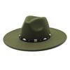 9.5Cm Big Brim Woolen Jazz Top Hat Women'S Fashion Casual Big Edge Felt Hat Men'S Jazz Hat