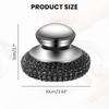 Steel Wool Scrubber, 2025 New Stainless Steel Wool Scrubber with 2pcs Replacement Wire Pads, Detachable Metal Steel Scrubber Wool Pads for Cleaning