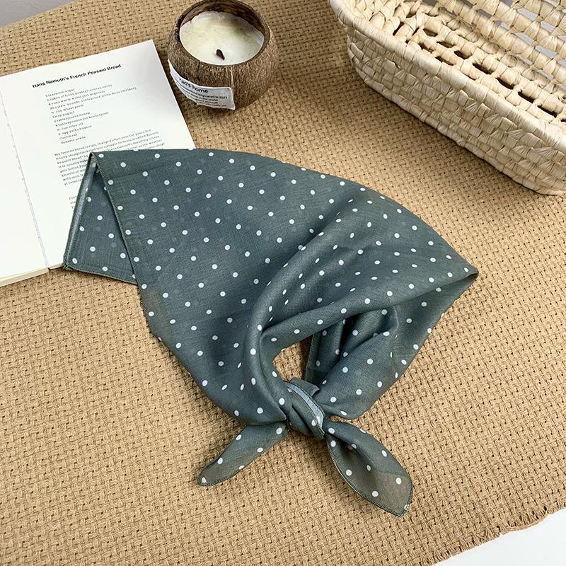 Headscarf, Silk Scarf, Square Scarf, High-end New Small Polka Dot Versatile Scarf, Multi-functional Bag Binding, Headband, Decorative Belt.