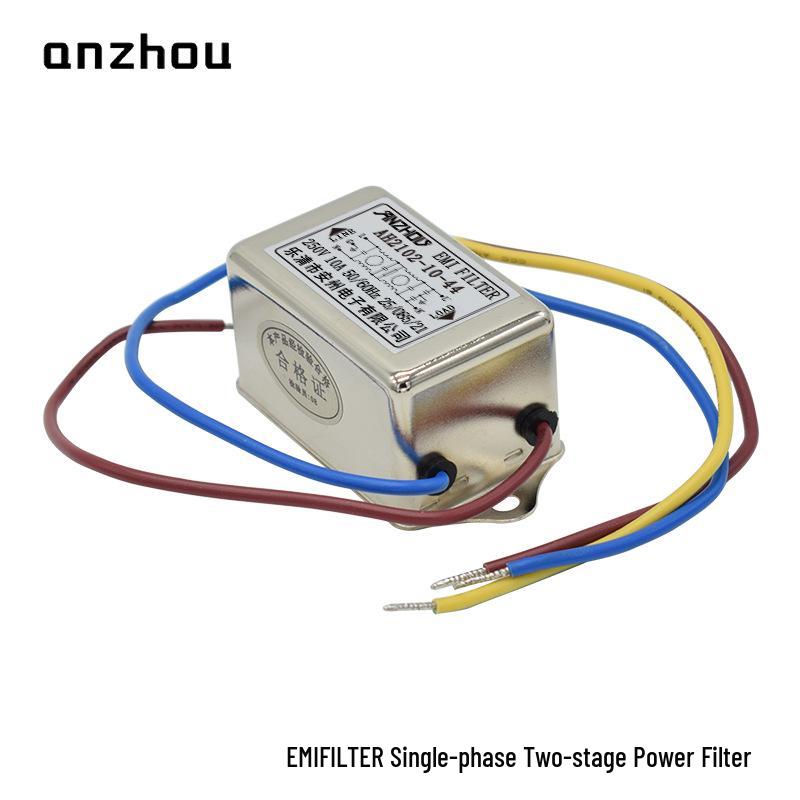 AH2102 Series Single-Phase Two-Stage AC EMI Filter: Models AH2102-10-44, AH2102-3-44, AH2102-6-44