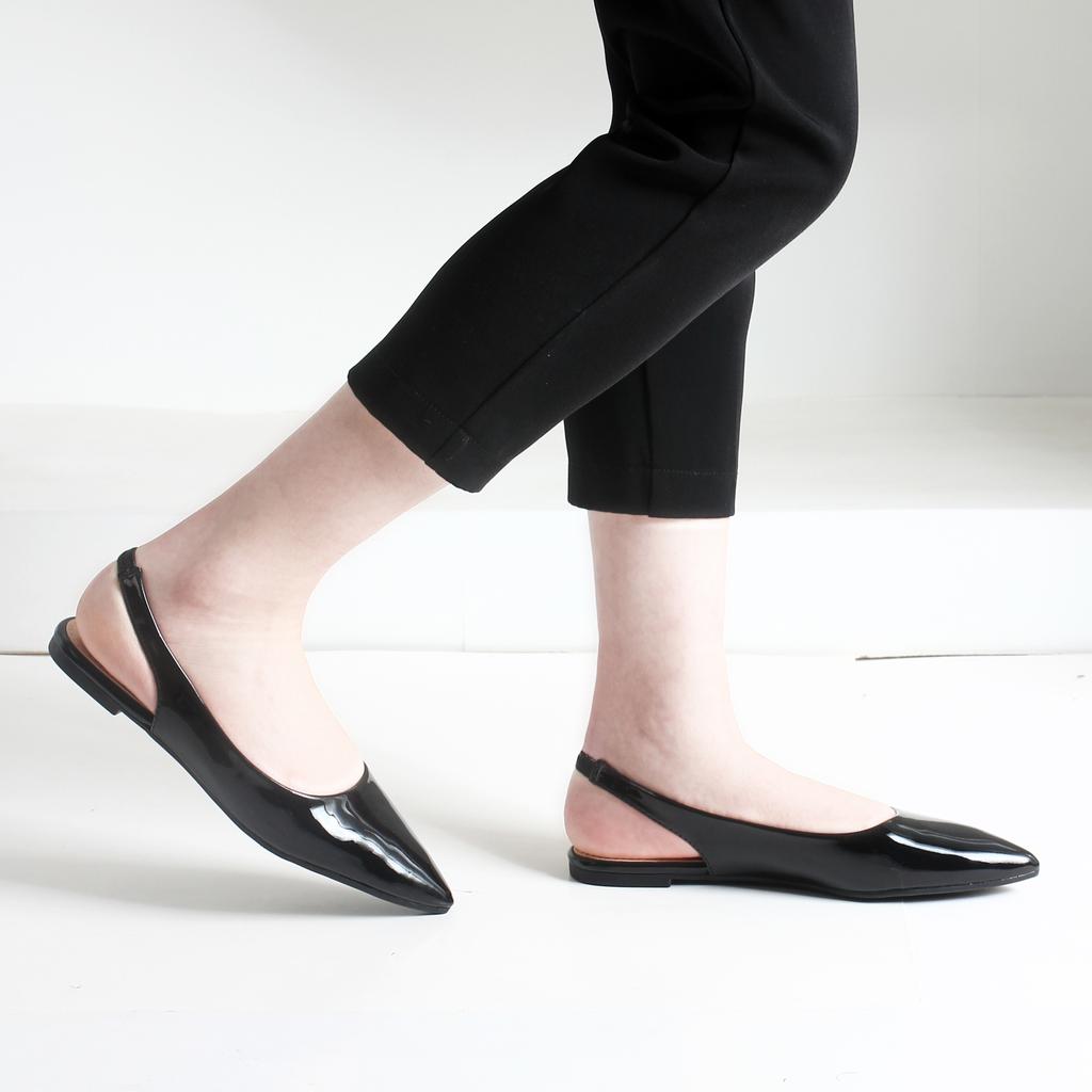 Женские сандалии на плоской подошве с острым носком Элегантные женские балетки