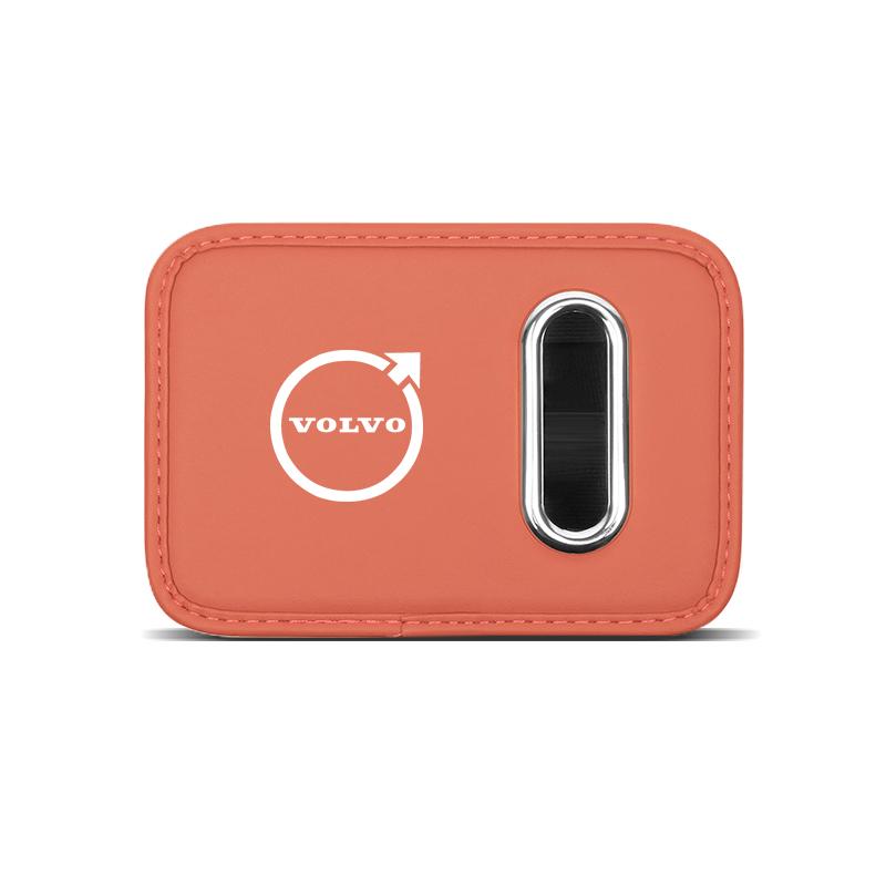 Car Sticker Tissue Box Holder Leather Car Door Side Armrest Napkin Case Backseat Bag For Volvo Rdesign V60 V40 XC60 S60 V50 S90