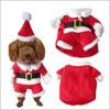 Christmas Pet Dog Cat Costumes Funny Santa Claus Costume For Dogs Cats Winter Warm Dog Clothes Chihuahua Pug Yorkshire Clothing