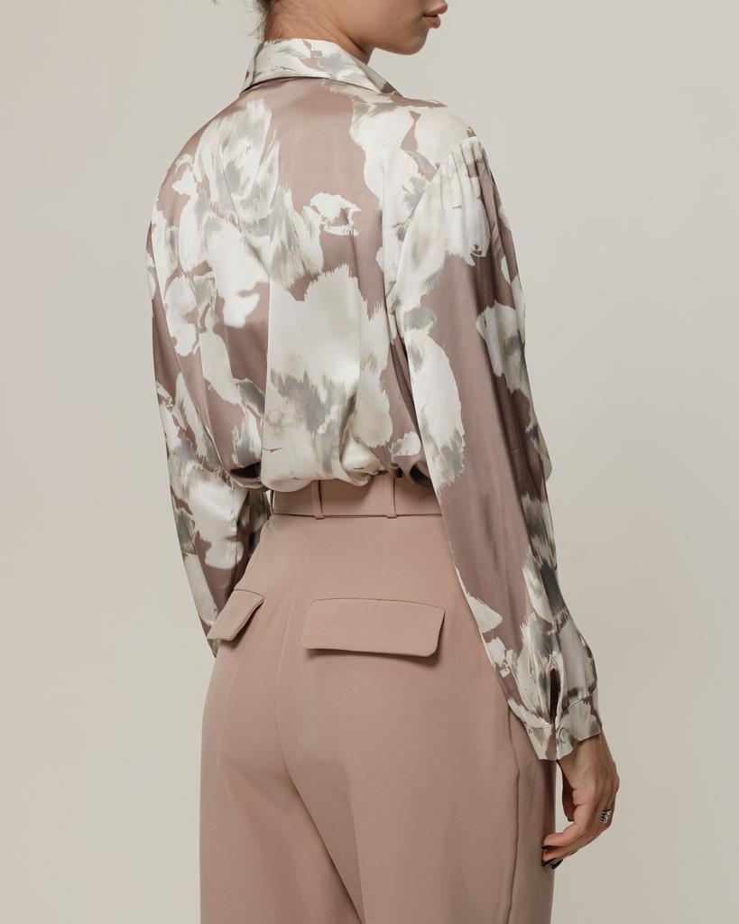 Брюки с высокой посадкой RoseMaria 5450 36 бежевые