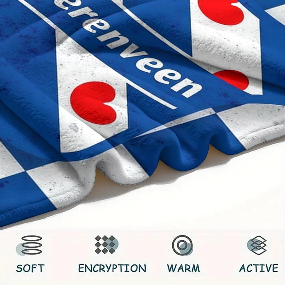 1PC Custom Name SC Heerenveen Patterned Flannel Blanket Suitable For All Seasons for Home Decor Warmth and Comfort Gifts Holiday Present_xia