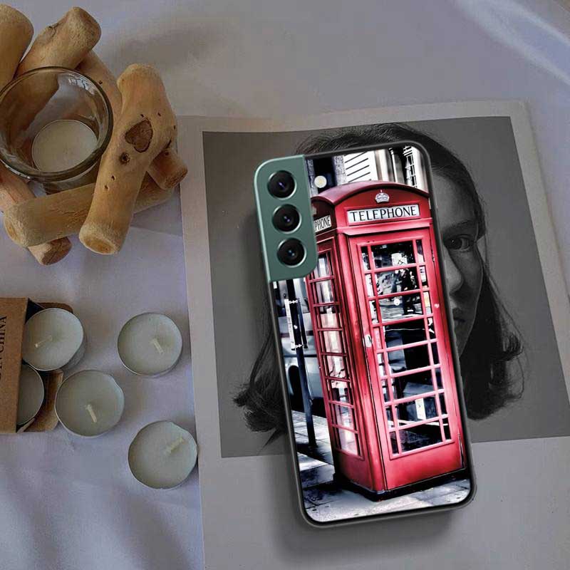 london bus england telephone Phone Case For Samsung A16 A26 A36 A56 Galaxy A02S A12 A52S A13 A23 A33 A53 A54 A34 A24 A14 A22 A32