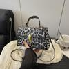 Винтажные сумки через плечо с леопардовым принтом Маленькие crossbody сумки из ПУ кожи для женщин Фирменные сумки