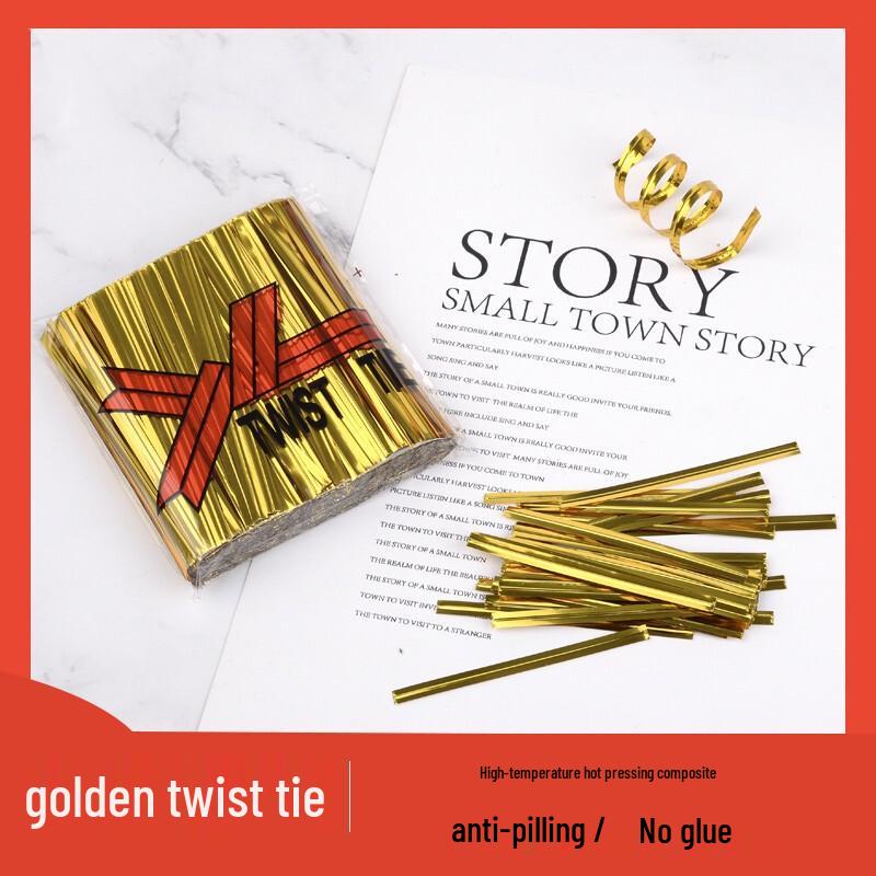 Golden Metal Twist Ties