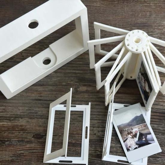 Вращающийся держатель для фотографий, настольный перелистываемый фотоальбом, держатель на 12 карточек, вращающиеся и перелистываемые страницы, держатель для фотографий, подарок на день рождения для друзей и семьи