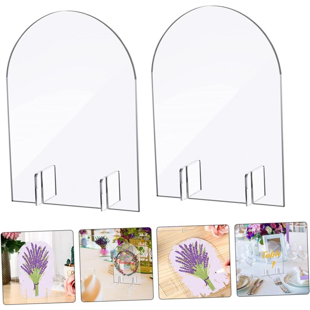 5 шт. Свадебные карточки рассадки Акриловые карточки для рассадки Набор Пустая поверхность Номер стола Декоративная табличка для банкета