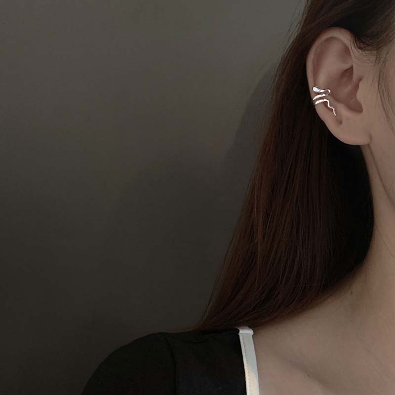 Серьги-клипсы в стиле панк-животных для женщин и мужчин, изысканные серьги-клипсы в виде змеи без отверстий