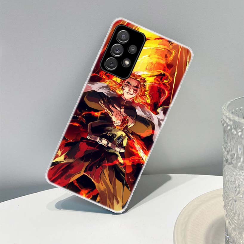 Чехол для телефона Demon Slayer Rengoku Kyoujurou для Samsung Galaxy A72 A71 A52 A51 A42 A32 A22 A21S A12 M12 M21 M30 M31S M51