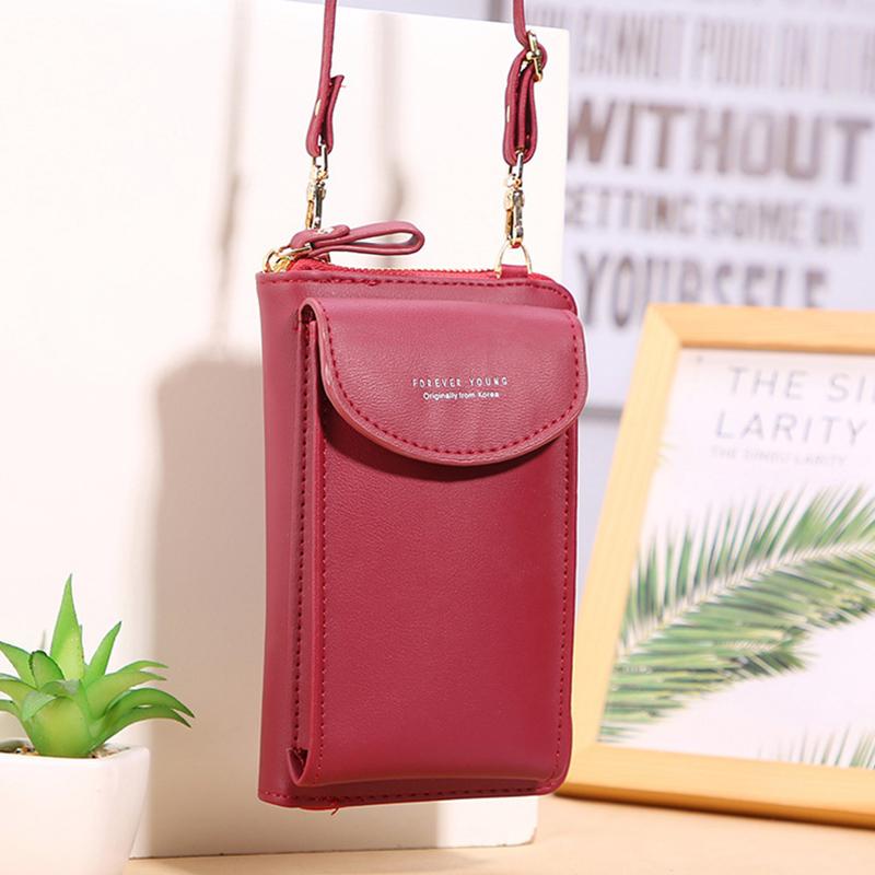 Новая модная женская маленькая сумочка для телефона, кожаная сумка через плечо, мини-сумочка, кошелек