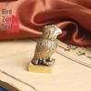 Brass Zi Zha Nong Bird Zun Seal Desktop Ornament - Antique Bronze Craft