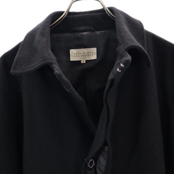 MACKINTOSH PHILOSOPHY Шерстяное пальто с воротником из нержавеющей стали 42 Коричневое Мужское Б/У