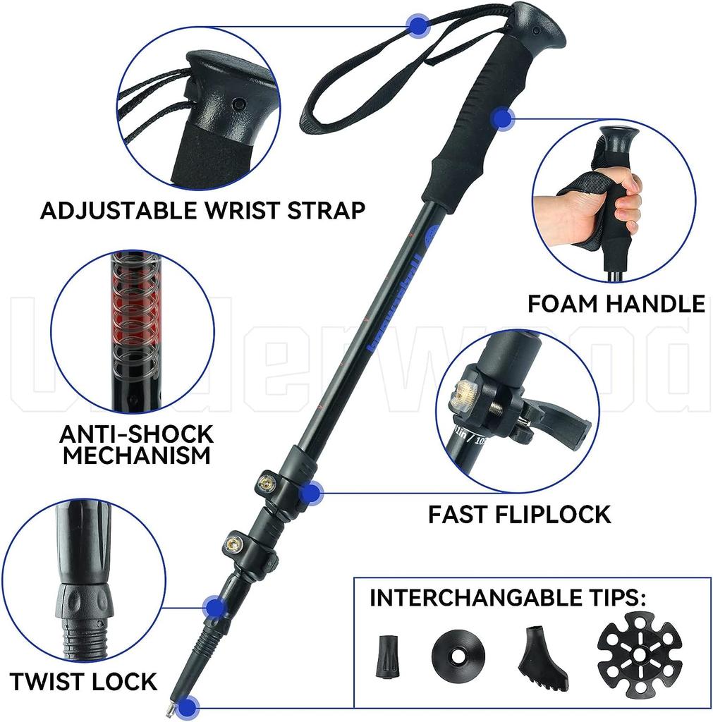 Походные треккинговые палки, складные, легкие, противоударные, походные или трости, регулируемые походные палки для мужчин и женщин