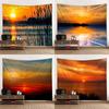 Wall Hanging Boho  Tapestry Mandala  Art Decoration Beautiful Sunrise Sunset Landscape Large