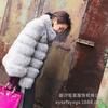 Autumn and Winter New Stand-up Collar Thickened Leather Coat Medium and Long Slim-fitting Splicing Imitation Fox Fur Coat