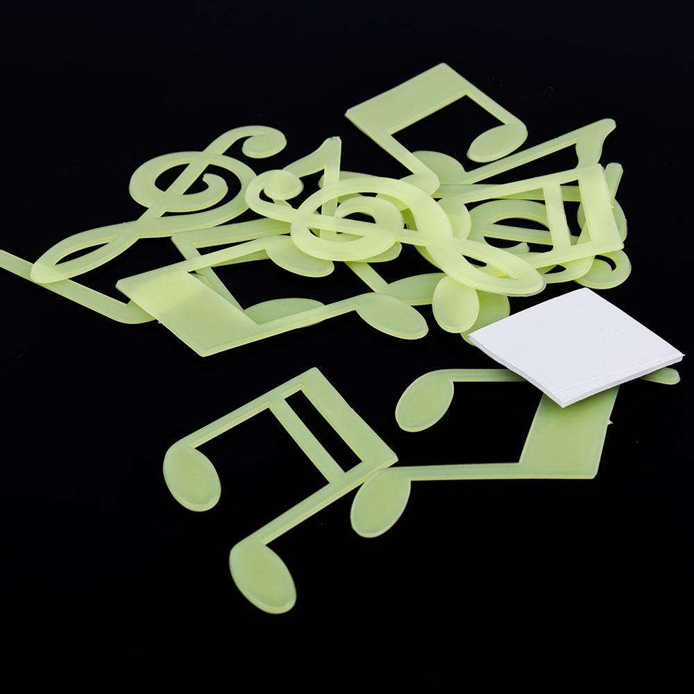 Home for Kid's Wall Decor Musical Note Glow In The Dark Luminous Wall Stickers