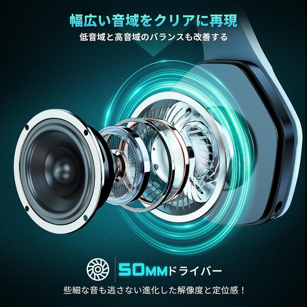 Tatybo Gaming Gaming Headphones USB Wireless Wired Compatible with and Wireless Headphones with ENC Noise 50mm Low Fixed Lightweight Headset, [Type-C