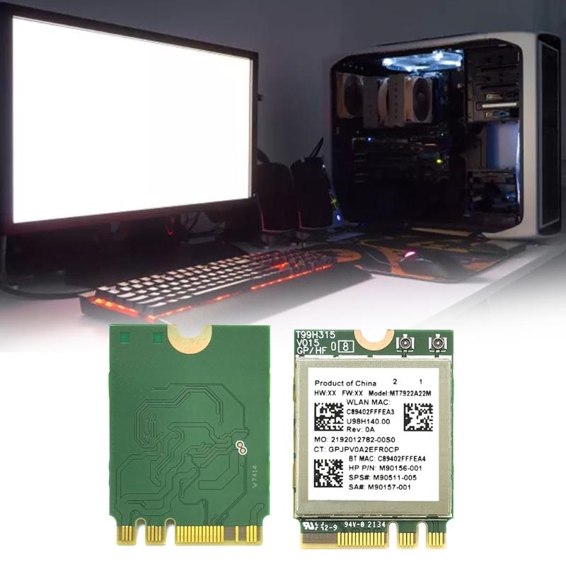 LAN Card Used for k- Wi-Fi 6E MT7922 2400Mbps - Wireless  Card Bulit in - IPEX MHF4 Antennas Tested