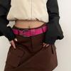 Zinc Zinc Alloy Pin Buckle Waist Belts Wide Waist Bands for Women Punk Waist Belt for Women  Women