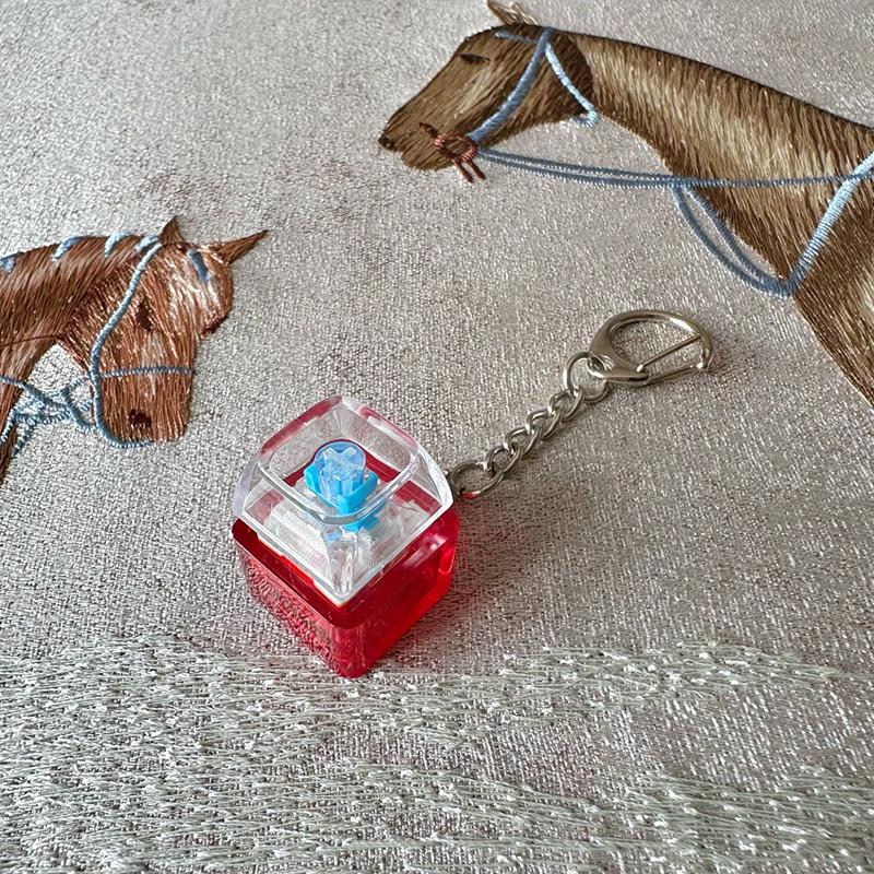 Creative Keycap Keychain Decompression Keycap Pendant Mechanical Keyboard Keyswitch Keychain Novelty Backpack Decoration Gifts