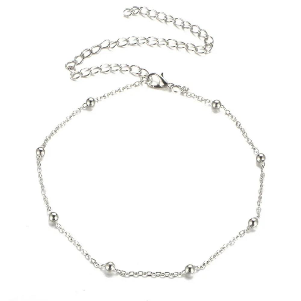 SUMENG 2025 New Gothic Punk Single Layer Copper Beads Chain Women's Fashion Chokers Necklace Clavicle Jewelry Gifts