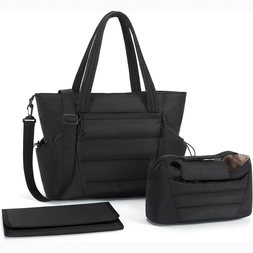 High Capacity Mother Child Urine Bag Handbag Single Shoulder Delivery Baby Bottlestorage Box Storage Clutch Woman 3 Set