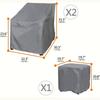 Outdoor Patio Furniture Covers Set Made of 210D Oxford Waterproof Material for Sofa Two Chairs and Coffee Table
