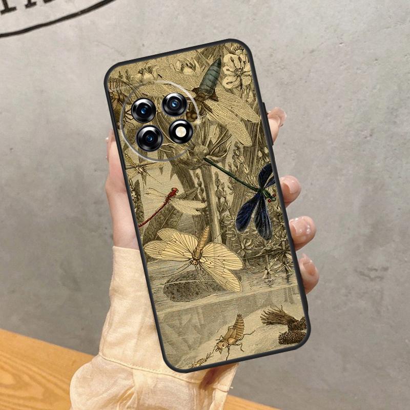 Dragonfly Pattern Case For OnePlus 8 9 10 Pro 15 15R 13 R 12 11 13T 10T 8T Nord CE 5 2 3 4 Lite N20 N30 Cover