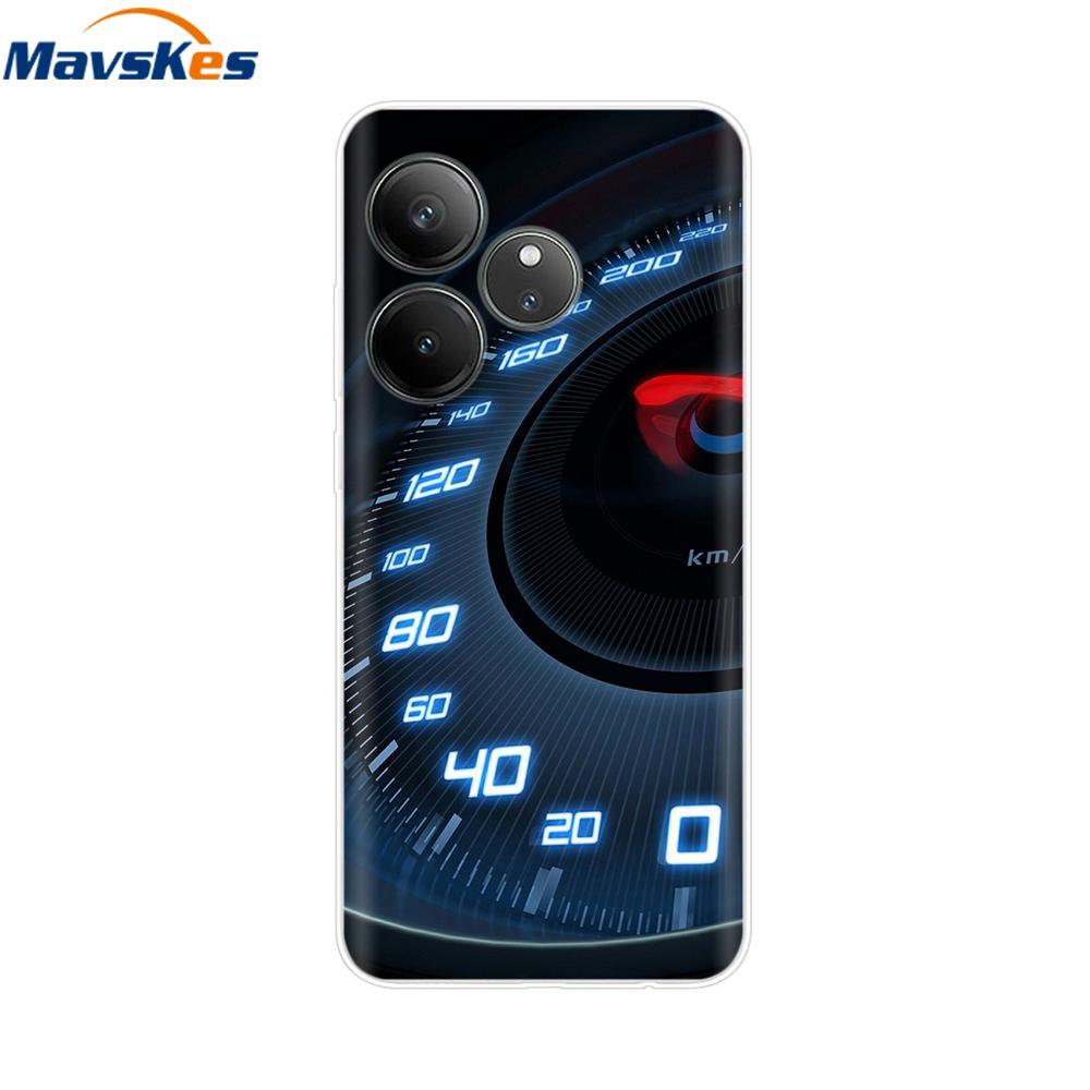 For Realme GT 6T Case Soft TPU Clear Painted Back Cover For Realme GT 6 Case GT6 6T Transparent Bumper RealmeGT6 Cute Protector