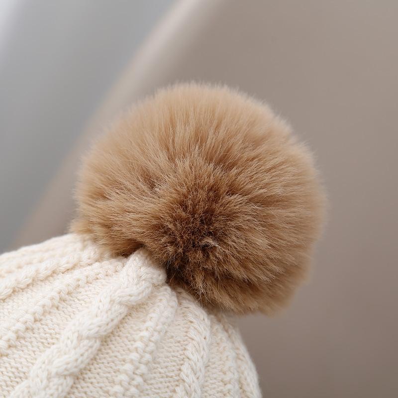 2 шт./комплект, новые вязаные шапка + шарф, комплекты для детей, зимняя теплая защита от холода, ветрозащитная утепленная детская вязаная шапка для девочек и мальчиков