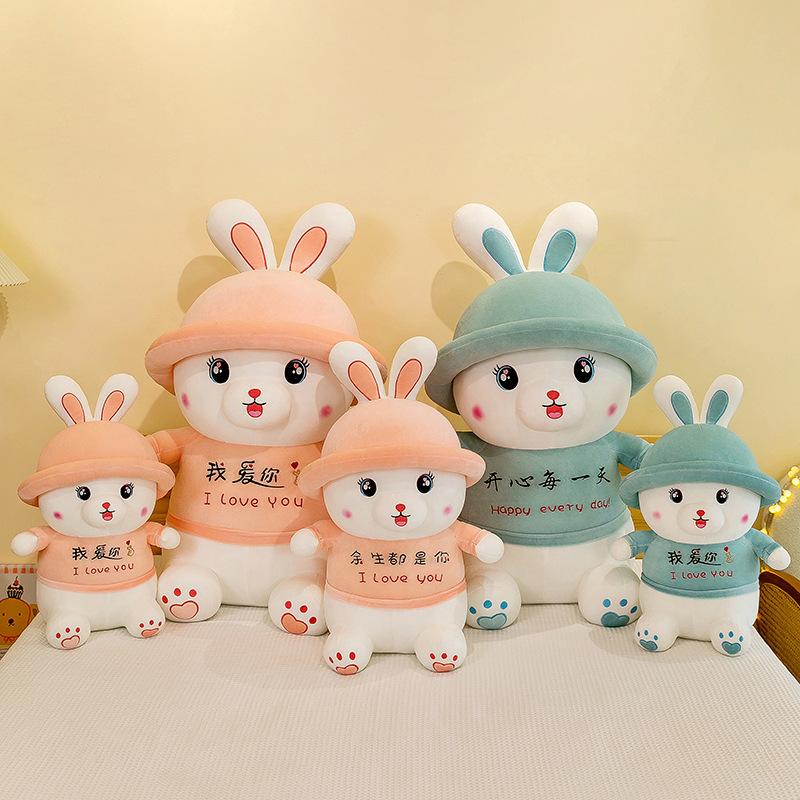 Новая плюшевая игрушка Love You Rabbit, милая кукла-кролик, кукла-подушка для девочки-кролика, подарок на День святого Валентина