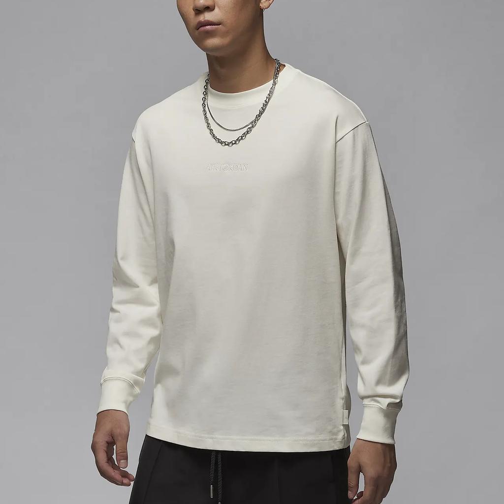 Jordan Wordmark T Shirt Men's Sail White/Legend Light Umber